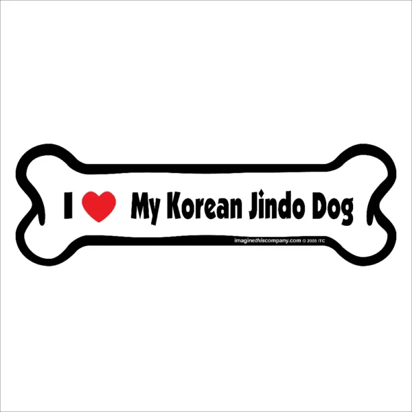 Korean Jindo Dog Bone Magnet