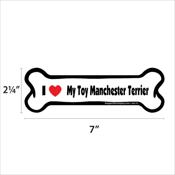 Manchester Terrier (Toy) Bone Magnet - Image 2