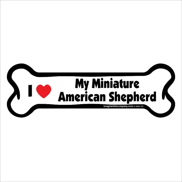 Miniature American Shepherd Bone Magnet