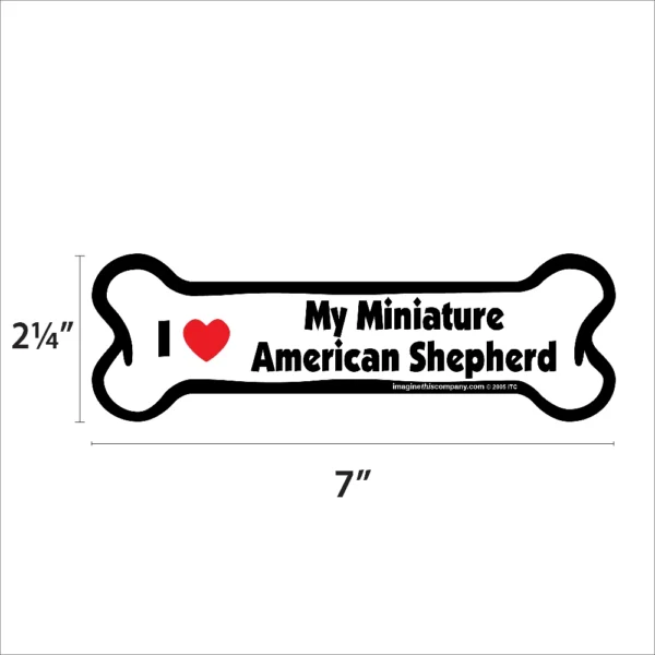 Miniature American Shepherd Bone Magnet - Image 2
