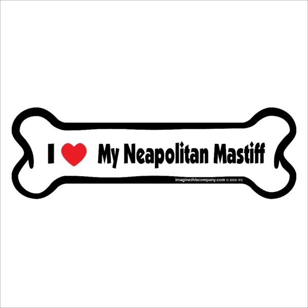 Neapolitan Mastiff Bone Magnet