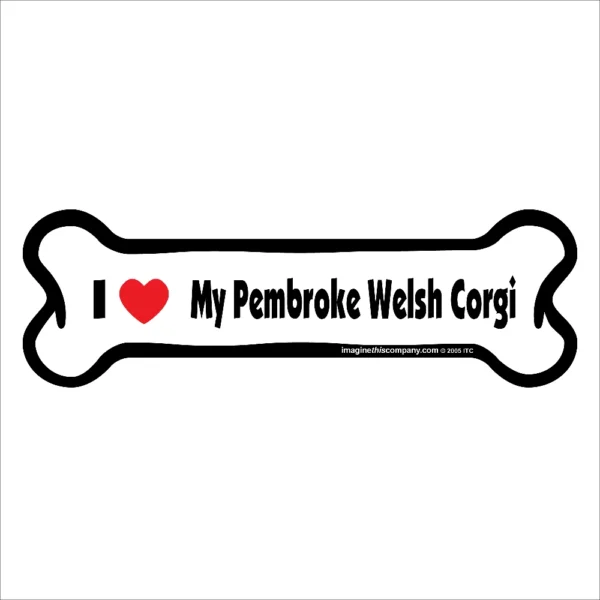 Pembroke Welsh Corgi Bone Magnet