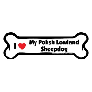 Polish Lowland Sheepdog Bone Magnet