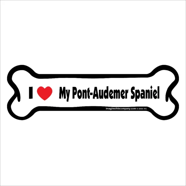 Pont-Audemer Spaniel Bone Magnet