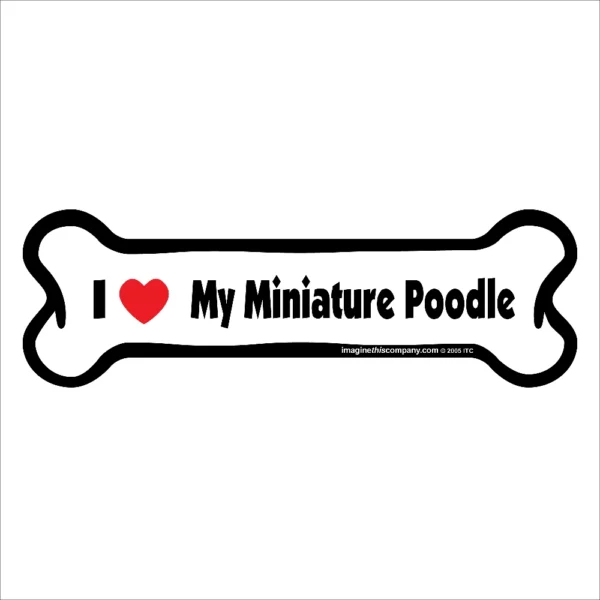 Poodle (Miniature) Bone Magnet