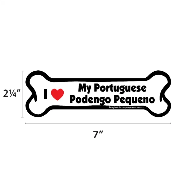 Portuguese Podengo Pequeno Bone Magnet - Image 2