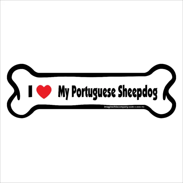 Portuguese Sheepdog Bone Magnet