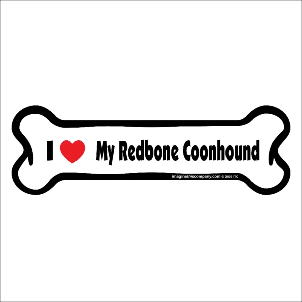 Redbone Coonhound Bone Magnet