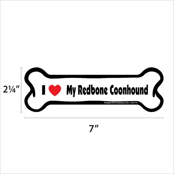 Redbone Coonhound Bone Magnet - Image 2