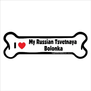 Russian Tsvetnaya Bolonka Bone Magnet