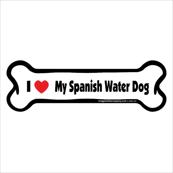 Spanish Water Dog Bone Magnet