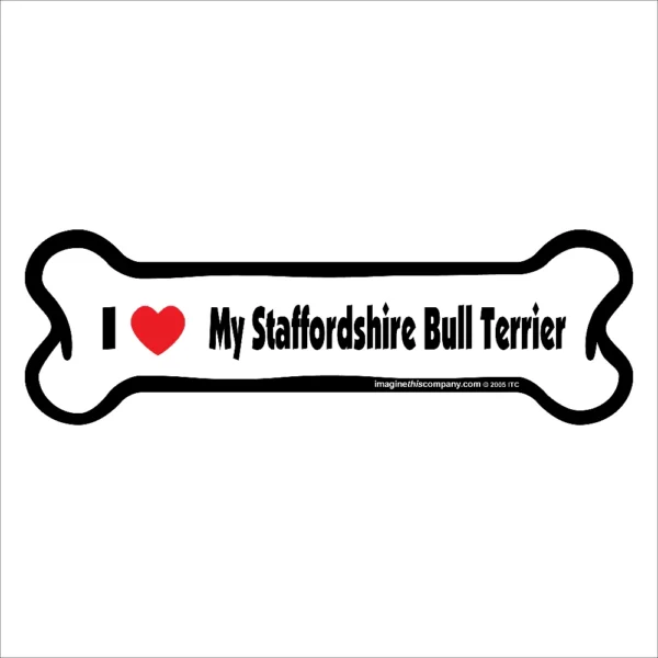 Staffordshire Bull Terrier Bone Magnet