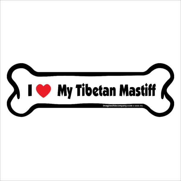 Tibetan Mastiff Bone Magnet