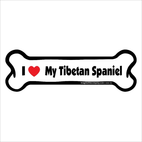 Tibetan Spaniel Bone Magnet