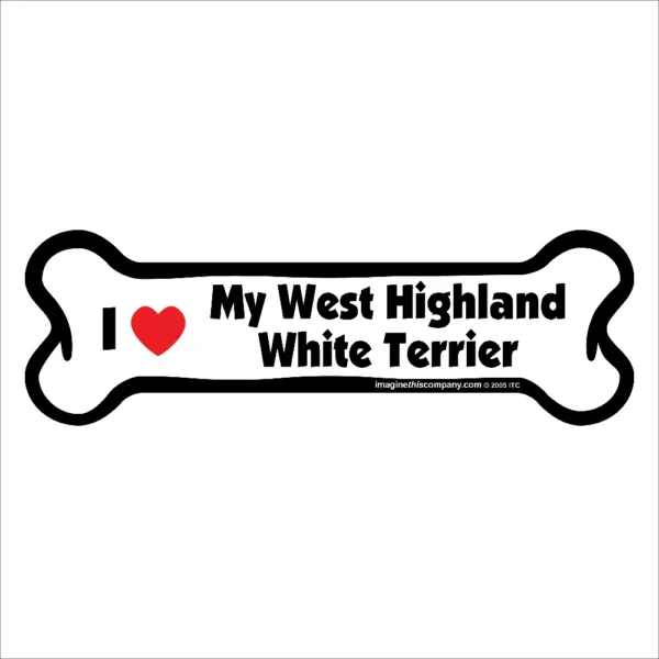 West Highland White Terrier Bone Magnet