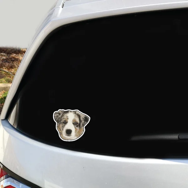 Aussie Dog Face Decal 2 Pack - Image 3