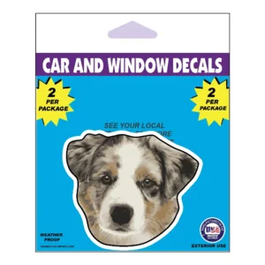 Aussie Dog Face Decal 2 Pack