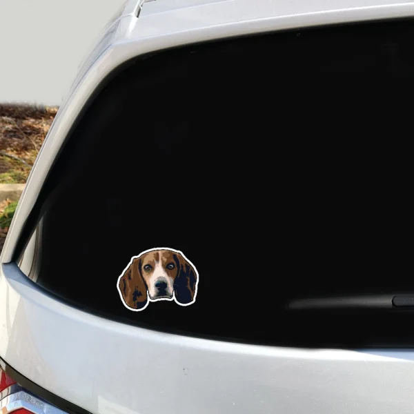 Beagle Dog Face Decal 2 Pack - Image 3