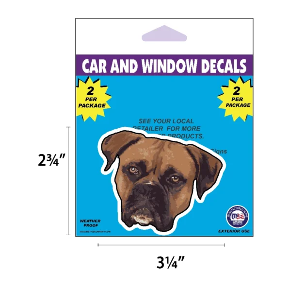 Boxer Dog Face Decal 2 Pack - Image 2