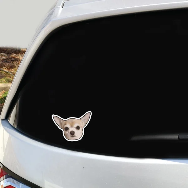 Chihuahua Dog Face Decal 2 Pack - Image 3