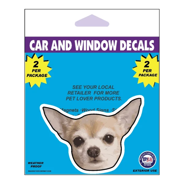 Chihuahua Dog Face Decal 2 Pack
