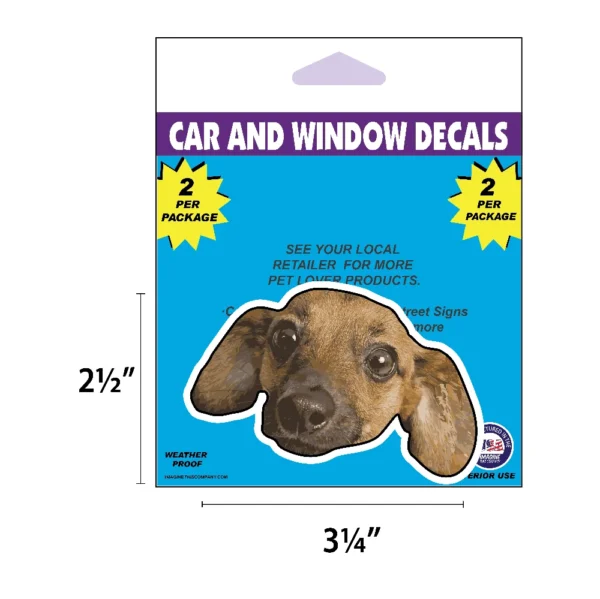 Chiweenie Dog Face Decal 2 Pack - Image 2