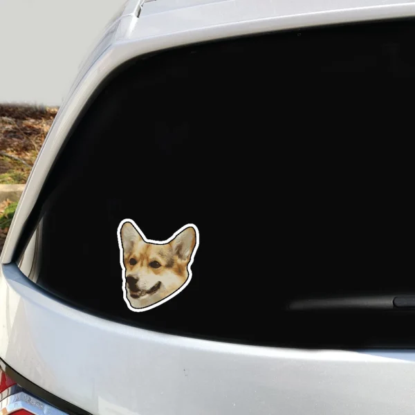 Corgi Dog Face Decal 2 Pack - Image 3