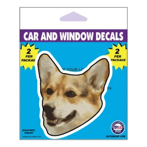 Corgi Dog Face Decal 2 Pack