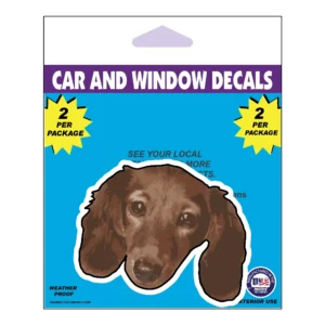 Dachshund Dog Face Decal 2 Pack
