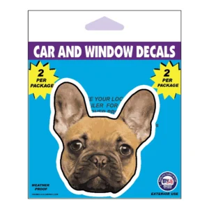 French Bulldog Dog Face Decal 2 Pack