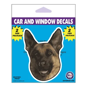 German Shepherd Dog Face Decal 2 Pack