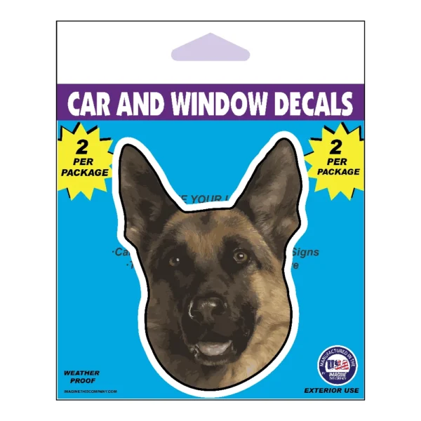 German Shepherd Dog Face Decal 2 Pack