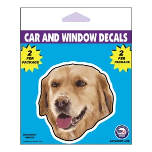 Golden Retriever Dog Face Decal 2 Pack