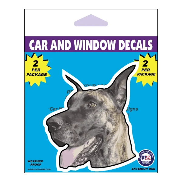 Great Dane Dog Face Decal 2 Pack
