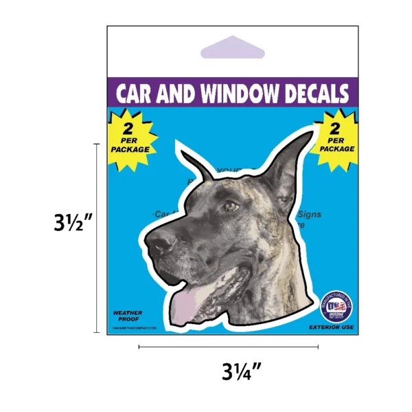 Great Dane Dog Face Decal 2 Pack - Image 2