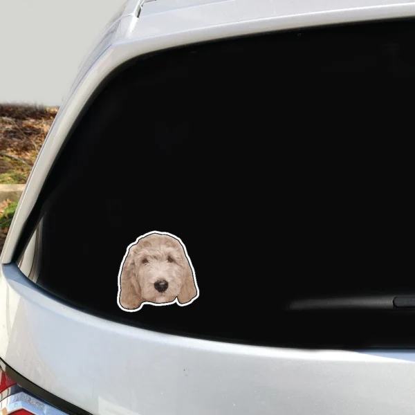 Labradoodle Dog Face Decal 2 Pack - Image 3