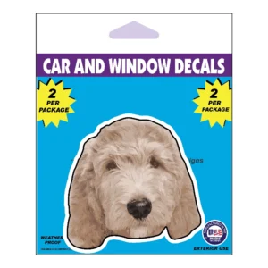 Labradoodle Dog Face Decal 2 Pack