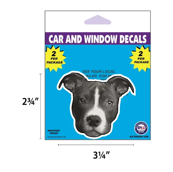 Pit Bull Dog Face Decal 2 Pack - Image 2