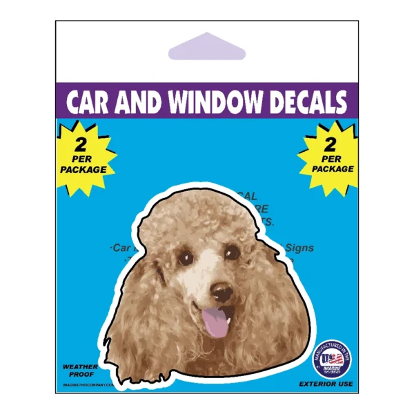 Poodle Dog Face Decal 2 Pack
