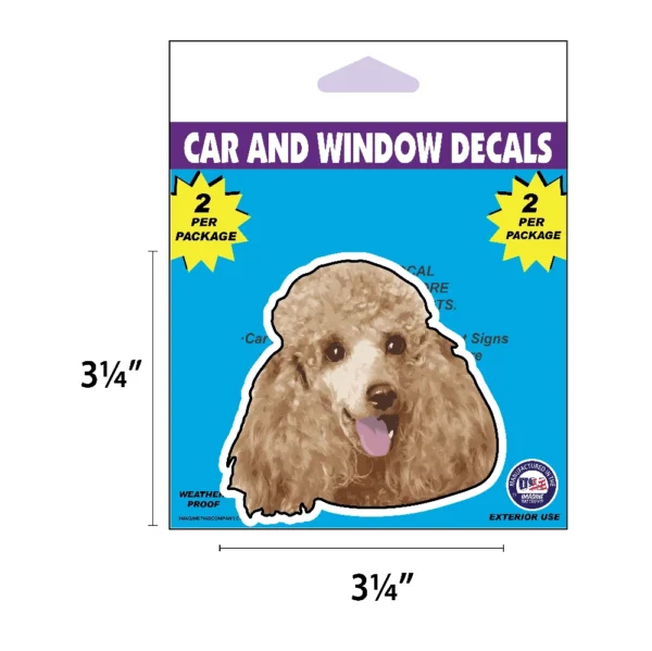 Poodle Dog Face Decal 2 Pack - Image 2