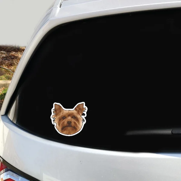 Yorkie Dog Face Decal 2 Pack - Image 3
