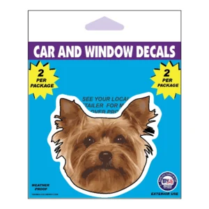 Yorkie Dog Face Decal 2 Pack