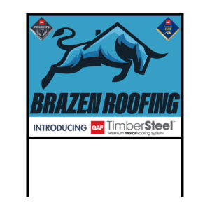 24x30 GAF ACM Metal Sign with Frame
